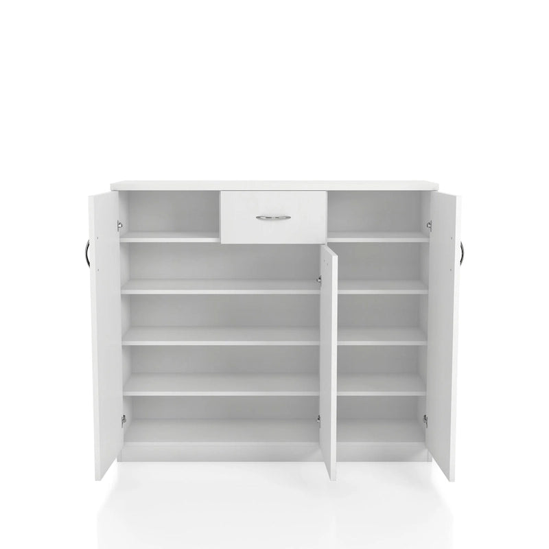 Meuble à chaussures contemporain Ekko à 10 étagères et 1 tiroir, par Furniture of America