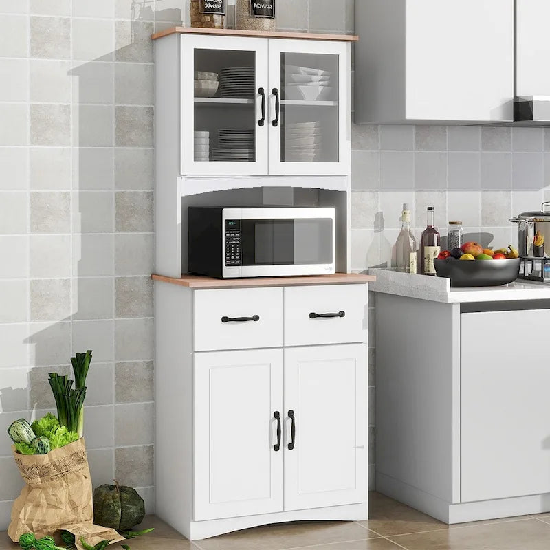 Armoire de rangement de cuisine de 70 pouces de haut avec comptoir - 23,62 po L x 15,75 po l x 66,9 po H