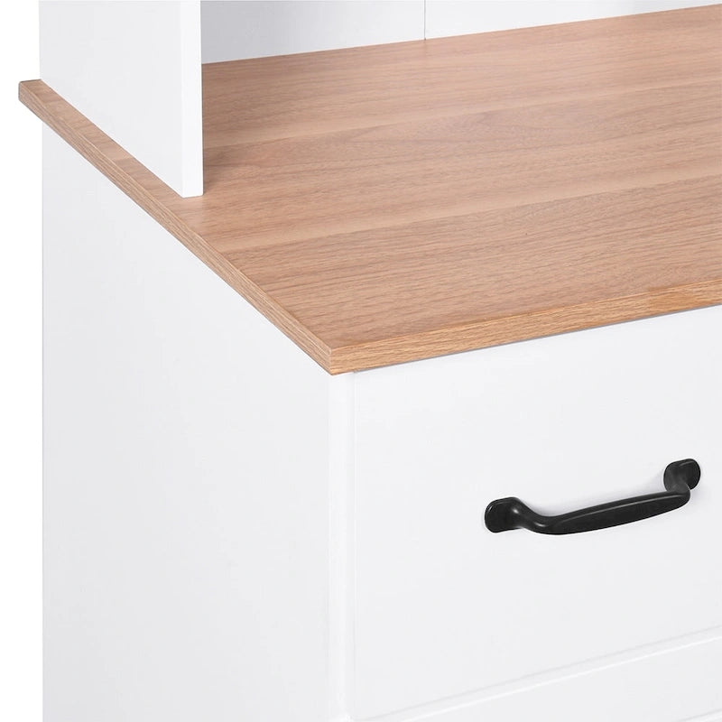 Armoire de rangement de cuisine de 70 pouces de haut avec comptoir - 23,62 po L x 15,75 po l x 66,9 po H