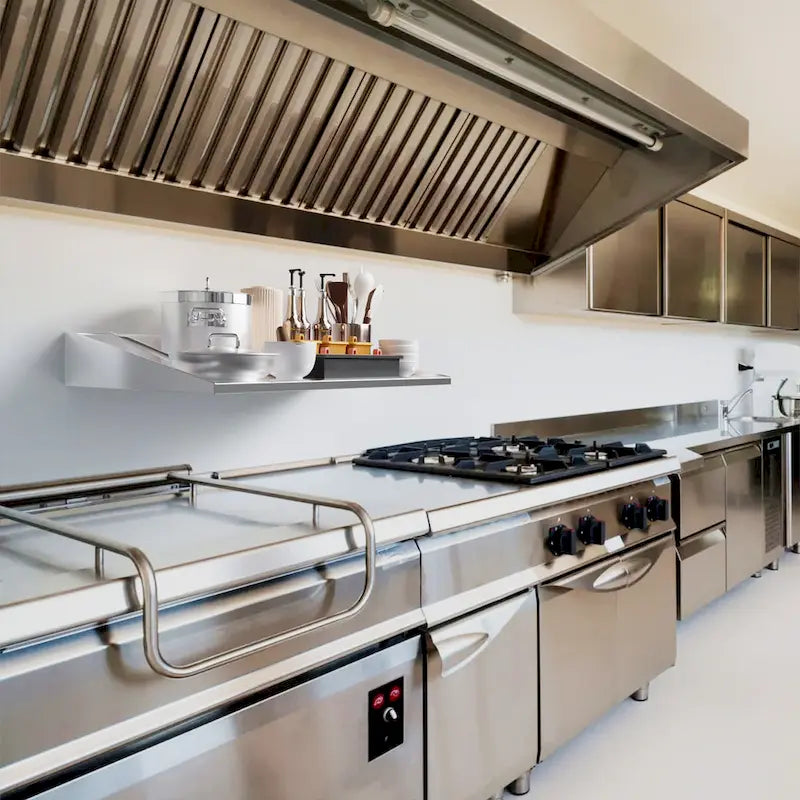 Étagère de rangement murale Moasis en acier inoxydable - 122 x 30 cm