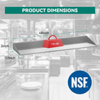 Étagère de rangement murale Moasis en acier inoxydable - 122 x 30 cm