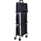 Chariot de service pliable à 3 niveaux, capacité de charge de 22,7 kg par étagère - 65 cm (L) x 39 cm (l) x 83 cm (H)