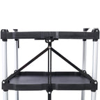 Chariot de service pliable à 3 niveaux, capacité de charge de 22,7 kg par étagère - 65 cm (L) x 39 cm (l) x 83 cm (H)