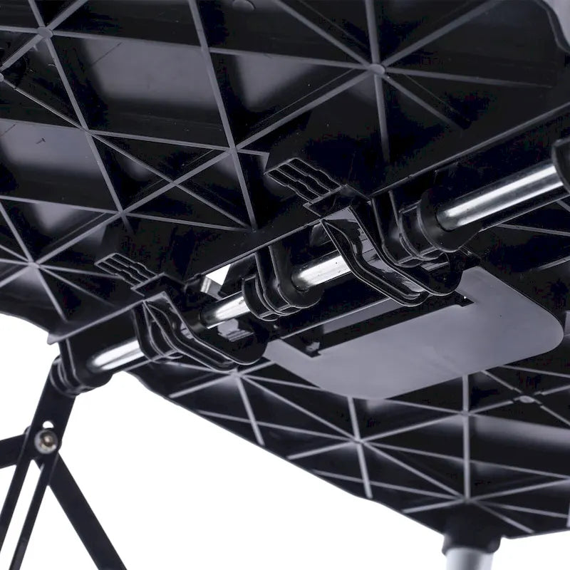 Chariot de service pliable à 3 niveaux, capacité de charge de 22,7 kg par étagère - 65 cm (L) x 39 cm (l) x 83 cm (H)
