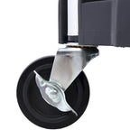 Chariot de service pliable à 3 niveaux, capacité de charge de 22,7 kg par étagère - 65 cm (L) x 39 cm (l) x 83 cm (H)
