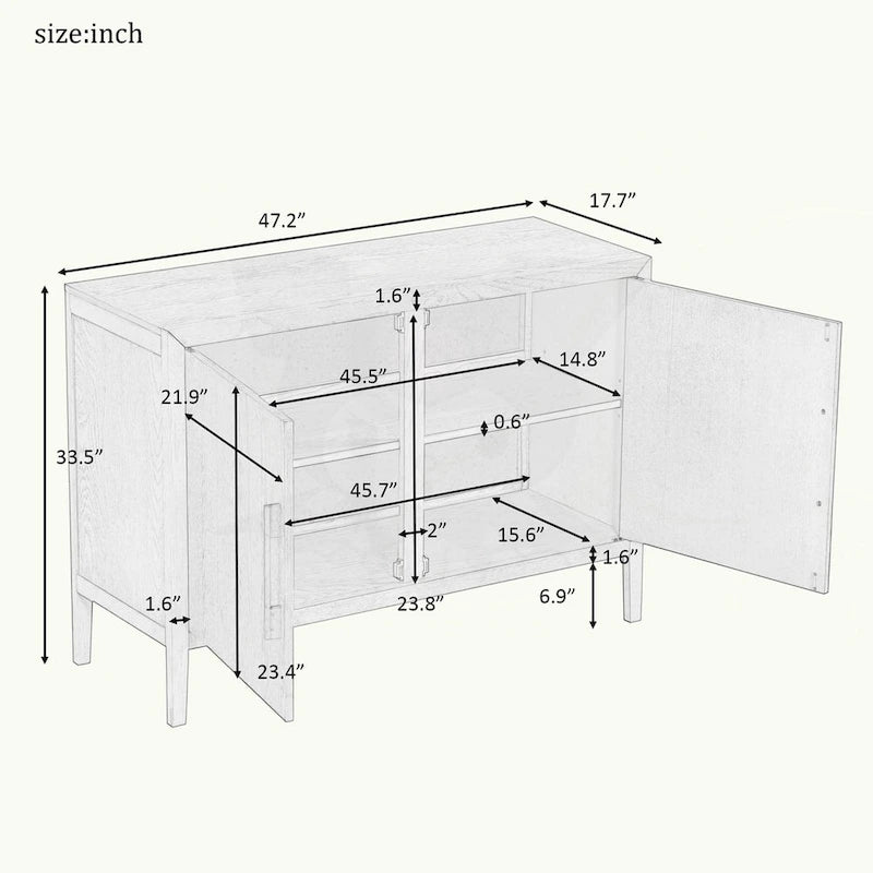Armoire en bois à 2 portes