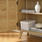 Buffet Art Leon en bois texturé avec rangement