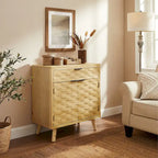 Buffet Art Leon en bois texturé avec rangement
