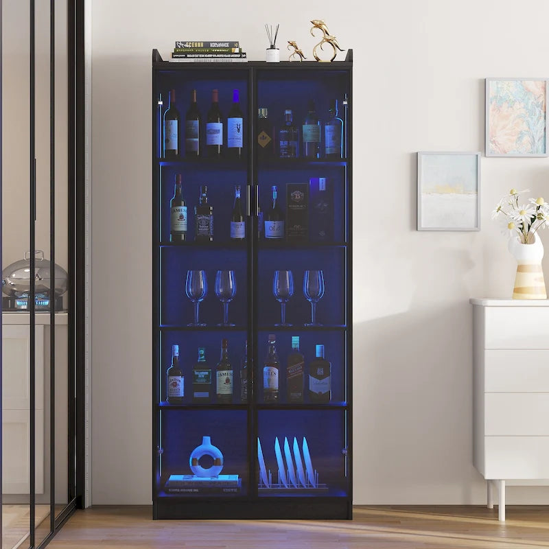 Meuble de salle à manger avec éclairage LED - Non applicable