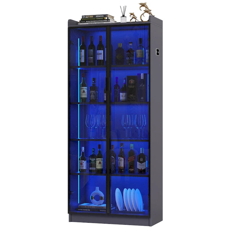 Meuble de salle à manger avec éclairage LED - Non applicable