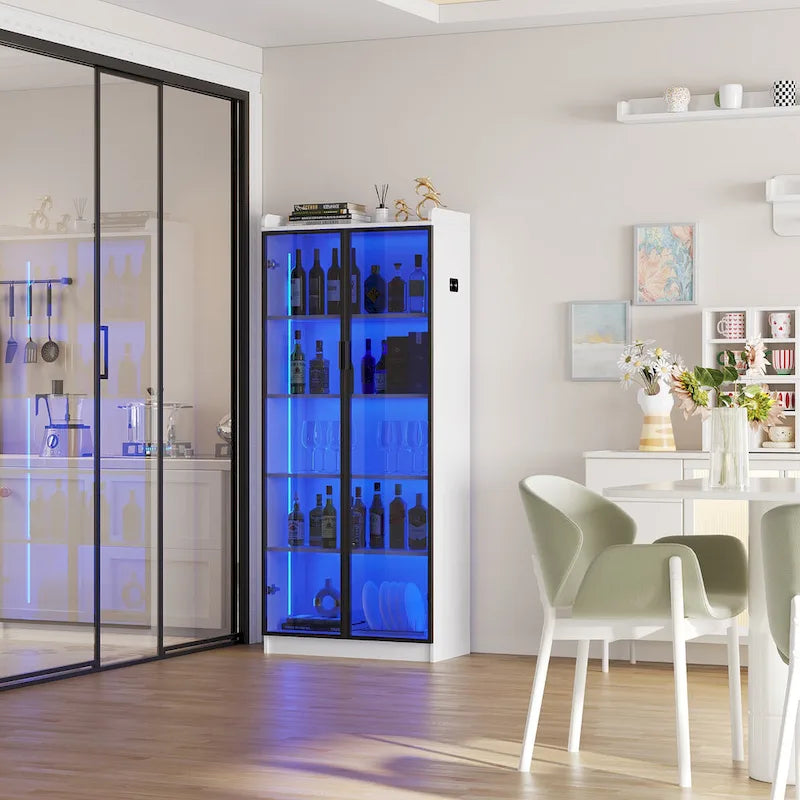 Meuble de salle à manger avec éclairage LED - Non applicable