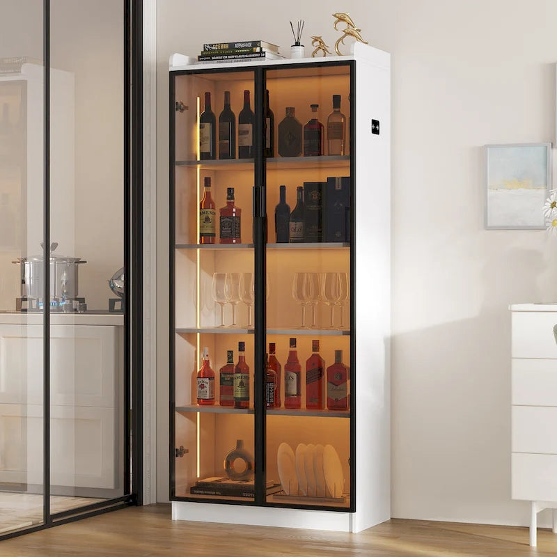 Meuble de salle à manger avec éclairage LED - Non applicable