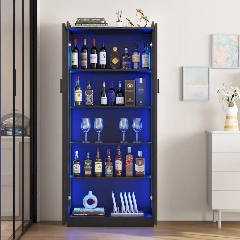 Meuble de salle à manger avec éclairage LED - Non applicable