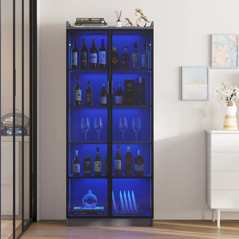 Meuble de salle à manger avec éclairage LED - Non applicable