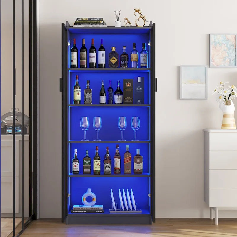 Meuble de salle à manger avec éclairage LED - Non applicable