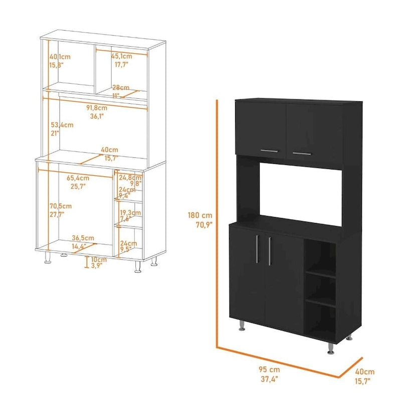Armoire de rangement FM Furniture Colorado avec trois étagères ouvertes - Non disponible