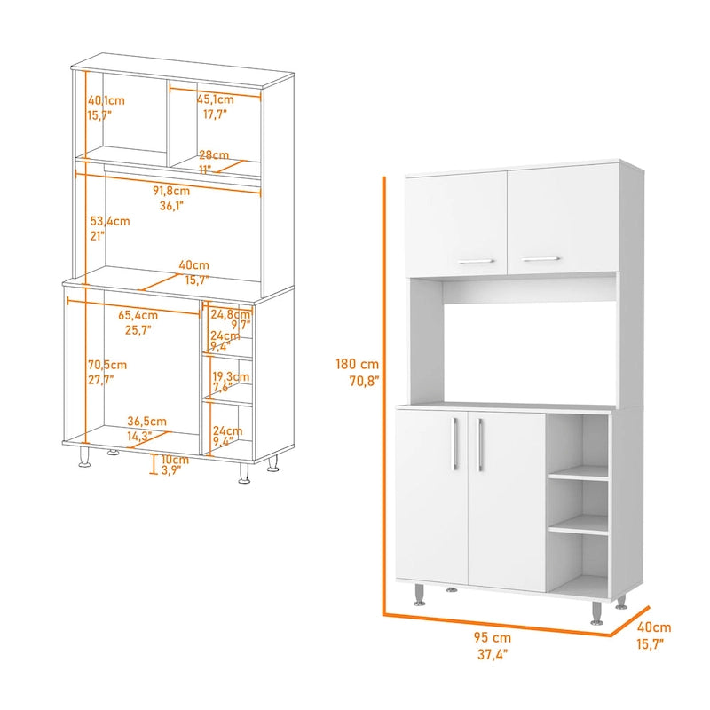 Armoire de rangement FM Furniture Colorado avec trois étagères ouvertes - Non disponible