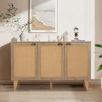 Meuble de rangement d'appoint en rotin avec tiroirs pour salon