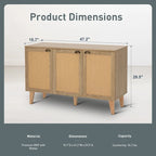 Meuble de rangement d'appoint en rotin avec tiroirs pour salon