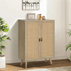 Meuble de rangement d'appoint en rotin avec tiroirs pour salon