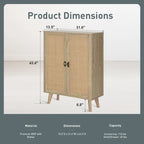 Meuble de rangement d'appoint en rotin avec tiroirs pour salon