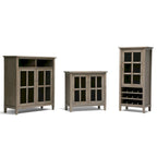 Meuble de rangement bas de style transitionnel WYNDENHALL Norfolk en bois massif, 81 cm de large - 81 cm (l) x 36 cm (p) x 79 cm (h)