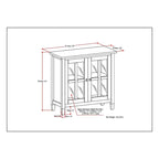 Meuble de rangement bas de style transitionnel WYNDENHALL Norfolk en bois massif, 81 cm de large - 81 cm (l) x 36 cm (p) x 79 cm (h)