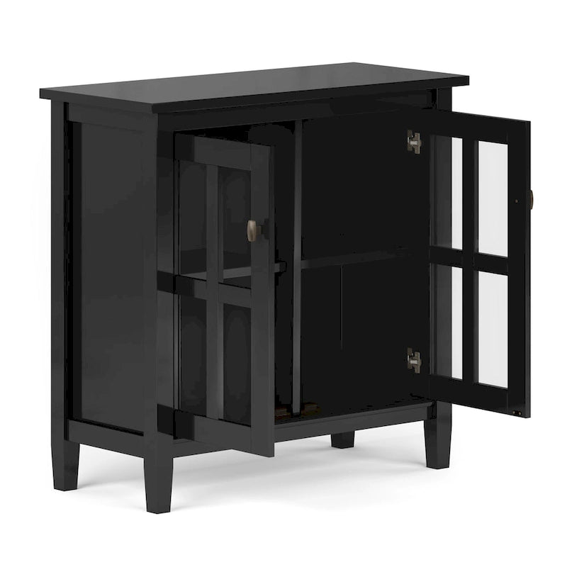 Meuble de rangement bas de style transitionnel WYNDENHALL Norfolk en bois massif, 81 cm de large - 81 cm (l) x 36 cm (p) x 79 cm (h)