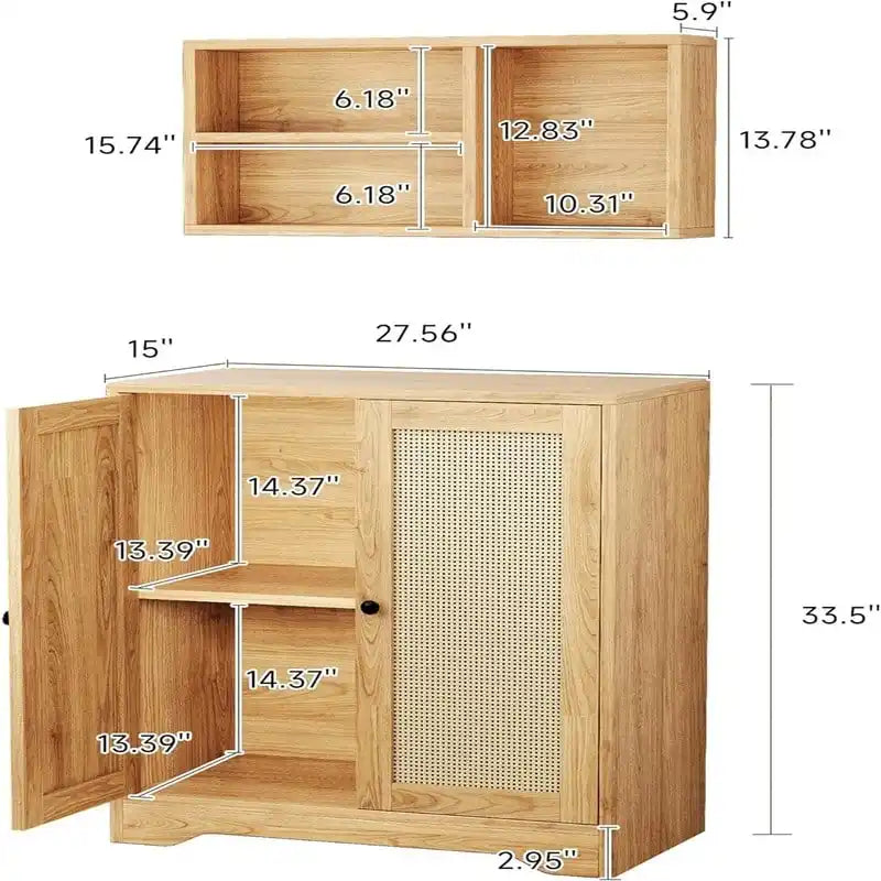Buffet d'appoint à 2 portes - 15 po P x 27,56 po L x 47,24 po H