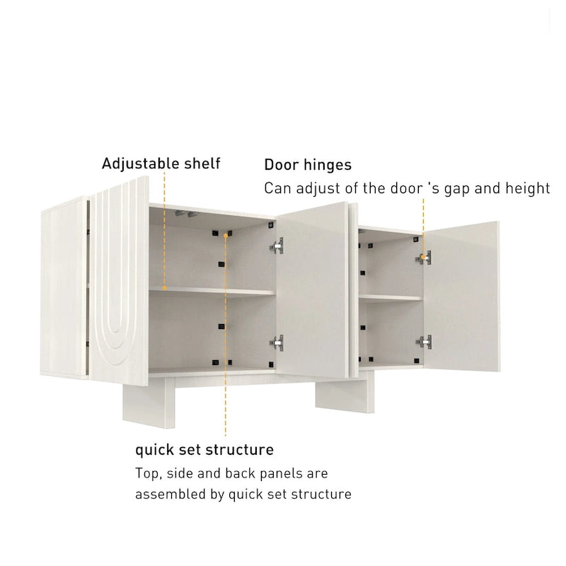 Buffet moderne Clihome 63 avec 4 portes