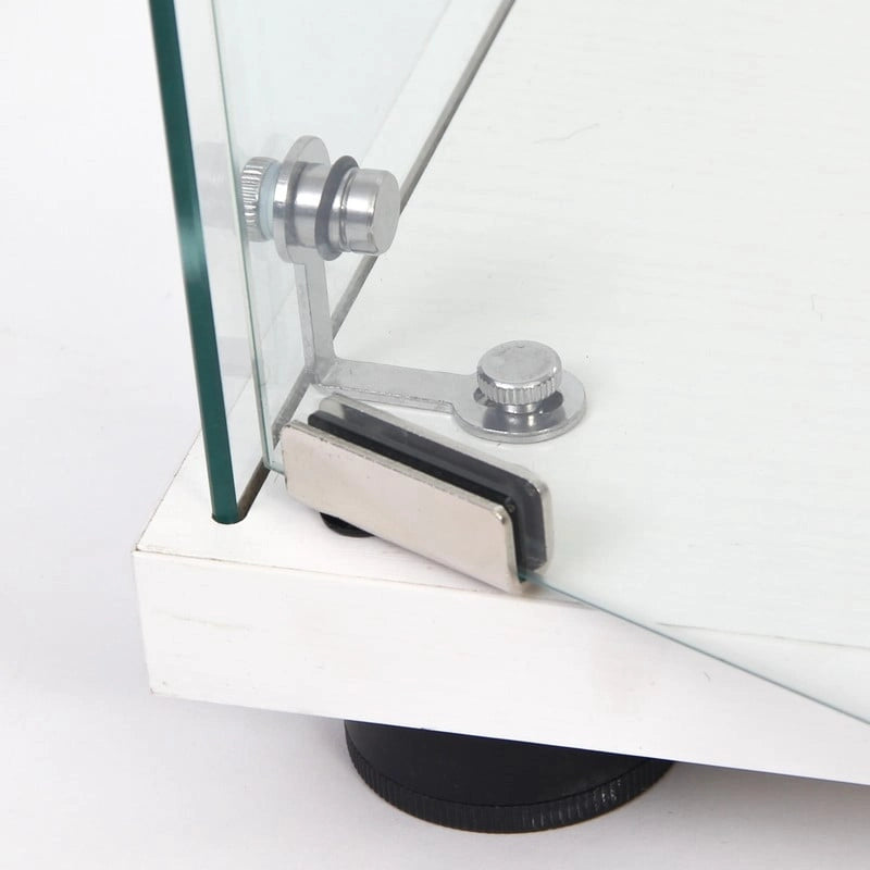 Armoire de cuisine moderne vitrée avec 3 étagères, type classeur.