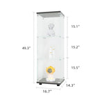 Armoire de cuisine moderne vitrée avec 3 étagères, type classeur.