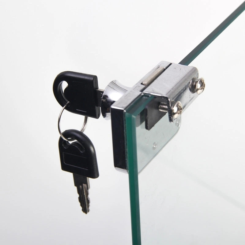 Armoire de cuisine moderne vitrée avec 3 étagères, type classeur.