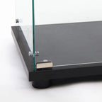 Armoire de cuisine moderne vitrée avec 3 étagères, type classeur.