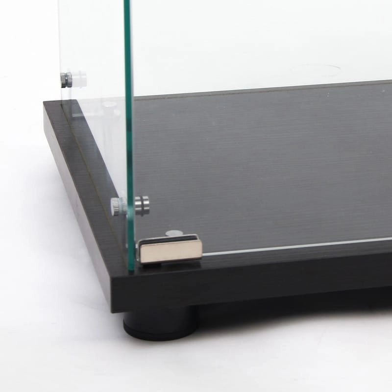 Armoire de cuisine moderne vitrée avec 3 étagères, type classeur.