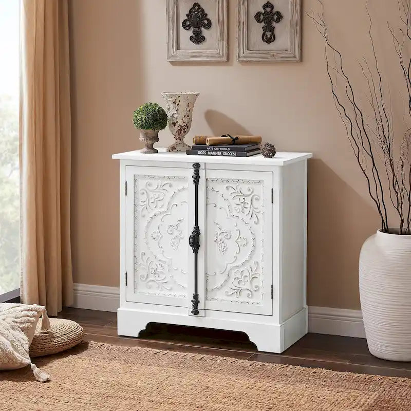 Meuble Art Leon rétro et romantique à motifs floraux