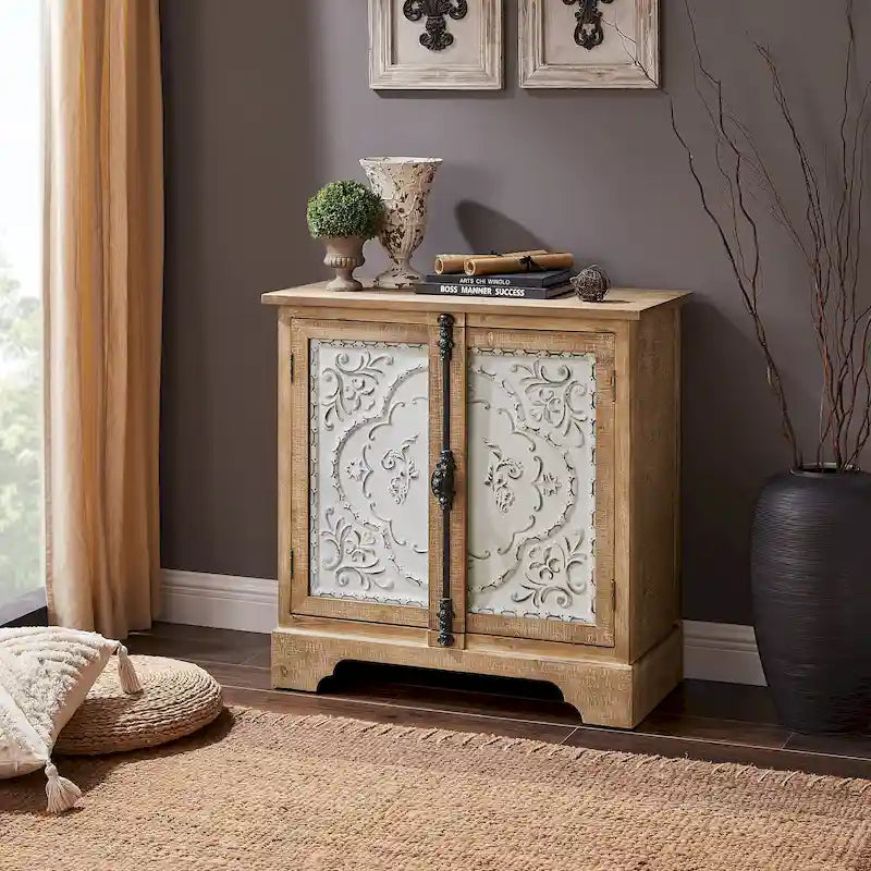 Meuble Art Leon rétro et romantique à motifs floraux