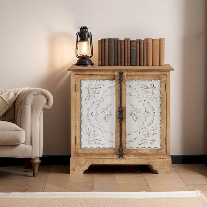Meuble Art Leon rétro et romantique à motifs floraux