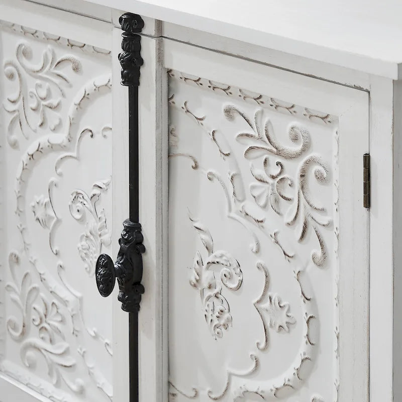 Meuble Art Leon rétro et romantique à motifs floraux