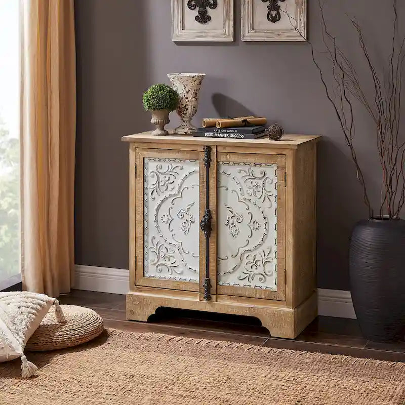 Meuble Art Leon rétro et romantique à motifs floraux