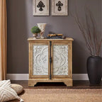 Meuble Art Leon rétro et romantique à motifs floraux