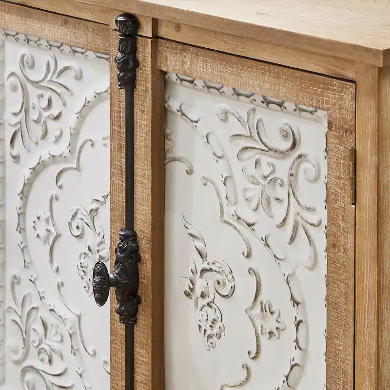 Meuble Art Leon rétro et romantique à motifs floraux