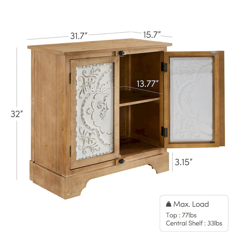 Meuble Art Leon rétro et romantique à motifs floraux