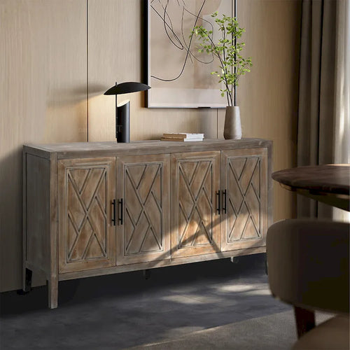 Buffet en bois à 4 portes - Non disponible