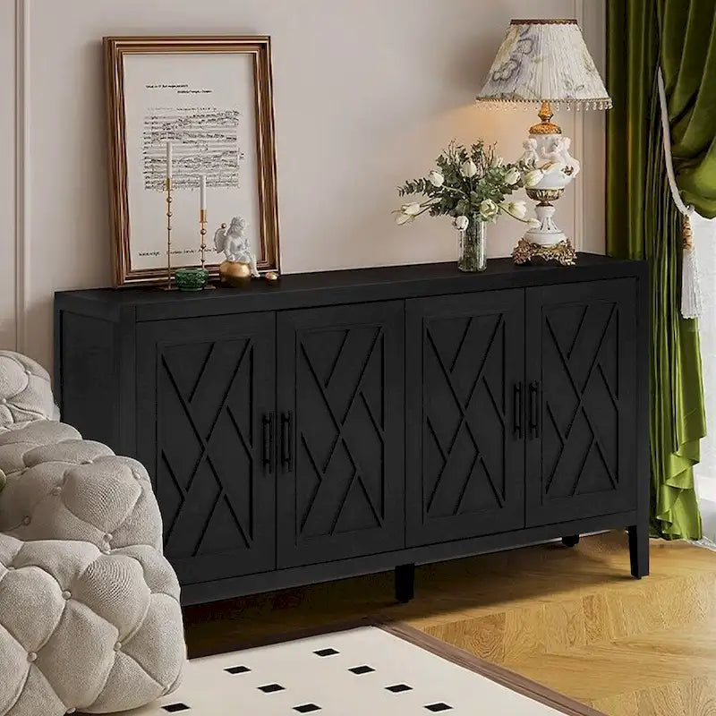 Buffet en bois à 4 portes - Non disponible