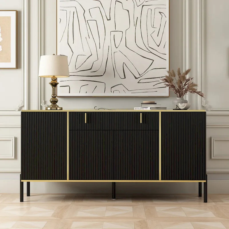 Buffet de cuisine Timechee, table d'appoint, meuble de rangement d'entrée