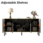 Buffet de cuisine Timechee, table d'appoint, meuble de rangement d'entrée