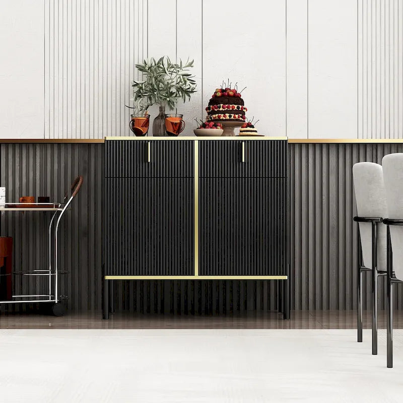 Buffet de cuisine Timechee, table d'appoint, meuble de rangement d'entrée