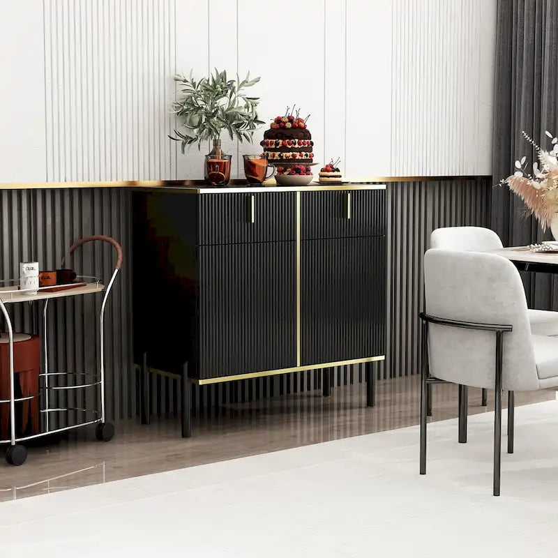 Buffet de cuisine Timechee, table d'appoint, meuble de rangement d'entrée