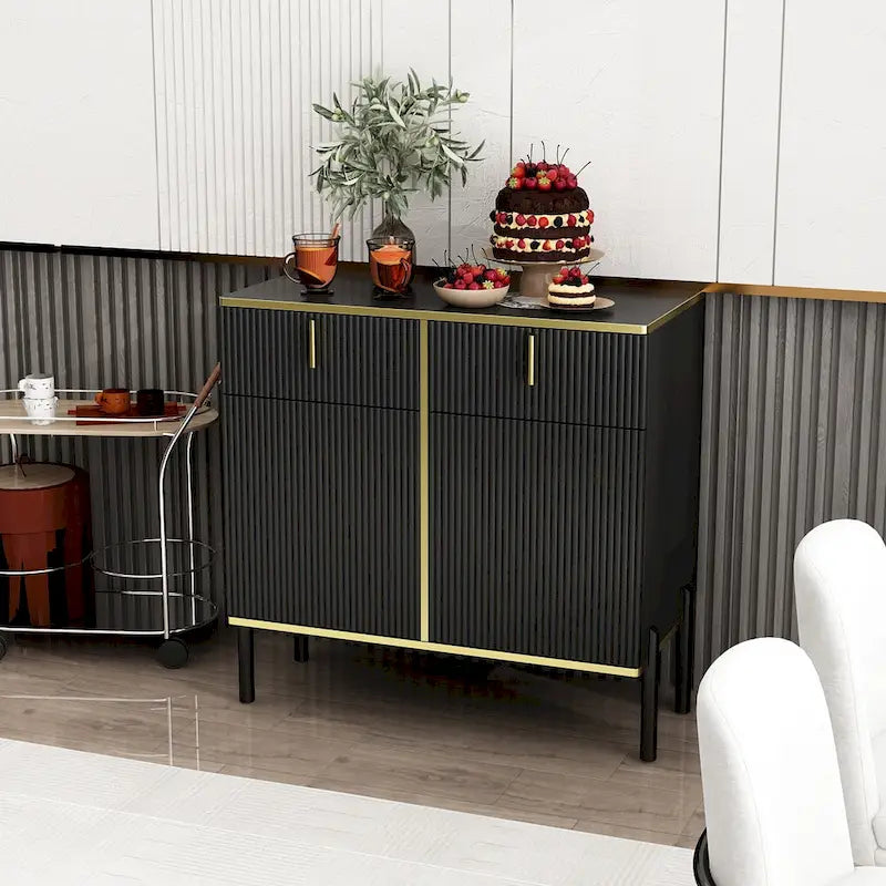 Buffet de cuisine Timechee, table d'appoint, meuble de rangement d'entrée